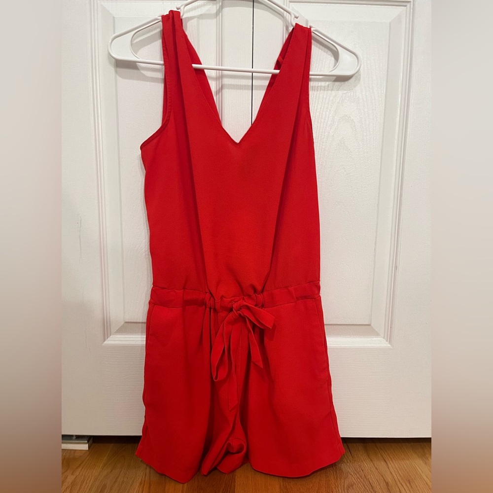Zara bright red romper/jumpsuit